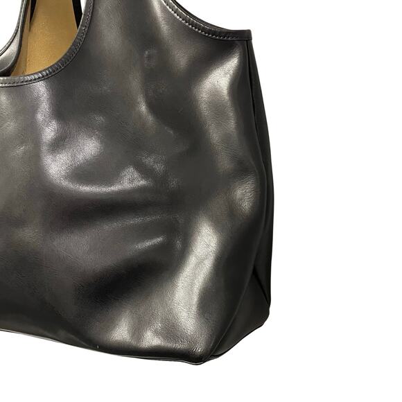 See By Chloe Jay Large Logo Tag Leather Tote Handbag Black AS IS - Picture 4 of 11